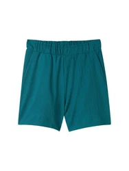 TOM TAILOR Denim Bermudas Easy Structured Shorts Türkis/Grün