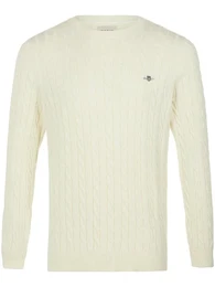 Rundhals-Pullover weiss, 54