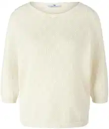 Rundhals-Pullover aus 100% SUPIMA-Baumwolle weiss, 50