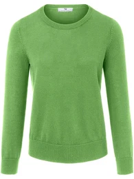 Rundhals-Pullover aus 100% SUPIMA-Baumwolle grn, 40
