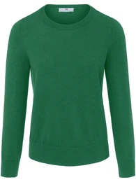 Rundhals-Pullover aus 100% SUPIMA-Baumwolle grn, 36