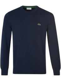 Rundhals-Pullover blau