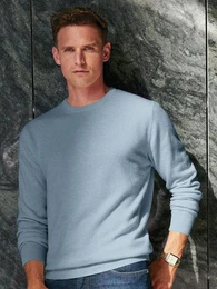 Pullover aus 100% Premium-Kaschmir Cashmere blau, 50