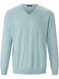 V-Pullover aus 100% Premium-Kaschmir Cashmere trkis, 48