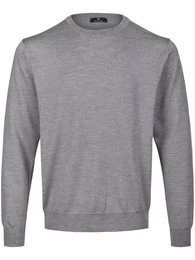 Rundhals-Pullover grau, 52