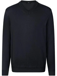 V-Pullover blau, 50