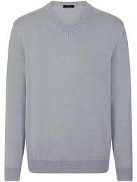 V-Pullover silber, 48