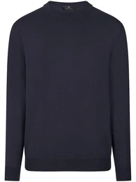 Rundhals-Pullover blau, 50