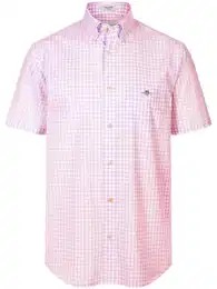 Vichy-Karohemd Button-down-Kragen ros, 43/44