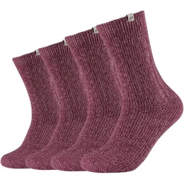 4er Pack Casual Cozy Crew Socken Damen 4551 - maroon moulin 39-42