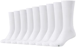 9er Pack Casual Crew Socken Damen 1000 - white 39-42
