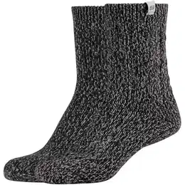 2er Pack Casual Cozy Crew Socken Damen 9998 - black moulin 35-38