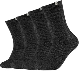 4er Pack Casual Cozy Crew Socken Damen 9998 - black moulin 39-42