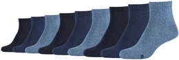 9er Pack Casual Quarter Socken Damen 5500 - denim melange 35-38