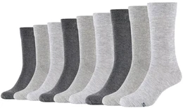9er Pack Casual Crew Socken Damen 9200 - fog melange 39-42