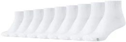 9er Pack Casual Quarter Socken Damen 1000 - white 39-42