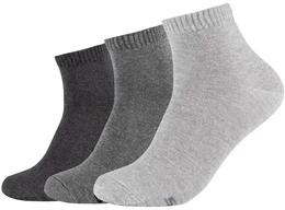 3er Pack Men casual Quarter 9300 - light grey melange 39-42