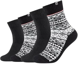 4er Pack Casual Fashion Jacquard Crew Socken Herren 9999 - black 39-42