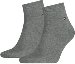 TOMMY HILFIGER Herren Quarter Socken Vorteilspack Sneaker Unifarben (758) Grau