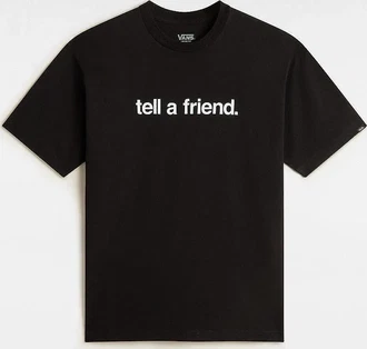 VANS T-Shirt 'Tell A Friend' schwarz/weiß