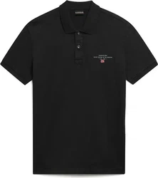 Napapijri Poloshirt Elbas Jersey Kurzarm Herren Schwarz (041)