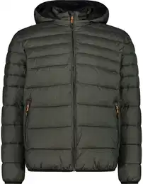 Herren Jacket Snaps Hood olive mel.