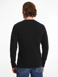 Tonal Texture Block Sweater K10k107461