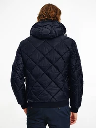 Diamond Quilted Hooded Jacket Mw0mw19617