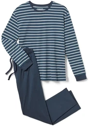 - Pyjama mit Modal - Dunkelblau/Gestreift - Gr.: XXL - blau - XXL