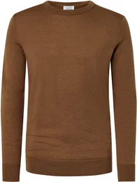 - Merino-Pullover - Cognac - Gr.: S - braun - S