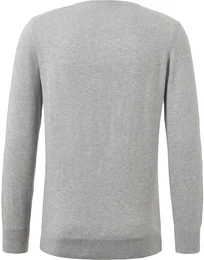 - Pullover mit V-Ausschnitt - Grau/Meliert - Gr.: L - grau - L