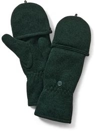 Strickfleece-Klappfustlinge - grn - 7,5