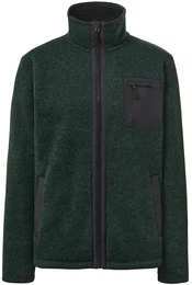 - Thermo-Strickfleecejacke - Dunkelgrn/Meliert - Gr.: XL - grn - XL