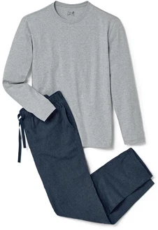 Tchibo Herren-Pyjama mit Flanellhose