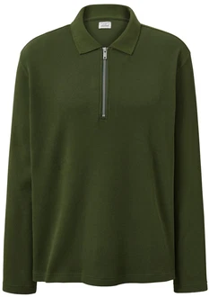 Tchibo Langarm-Poloshirt Khaki