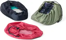 3 Aufbewahrungsbeutel khaki - blau