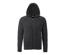 Teddyplüsch-Kapuzen-Strickjacke