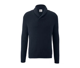 Strickpullover mit Schalkragen