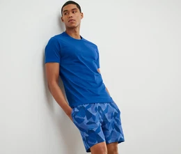 - Shorty-Pyjama - Dunkelblau - Gr.: XL - blau - XL