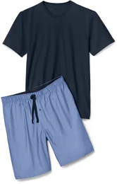- Shorty-Pyjama Dunkelblau - Gr.: M - blau - M