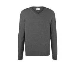 Merino-Pullover mit V-Ausschnitt
