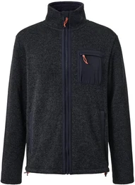- Thermo-Strickfleecejacke - Dunkelblau/Meliert - Gr.: L - blau - L