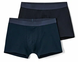 - 2 Slipboxer - Dunkelblau/Gestreift - Gr.: M/5 - blau - M/5