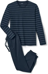 - Pyjama - Dunkelblau/Gestreift - Gr.: M - blau - M