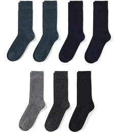 - 7 Paar Socken - Anthrazit/Meliert - Gr.: 44-46 - grau - 44-46