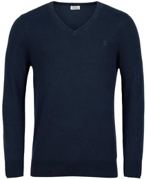 - Leinen-Pullover - Dunkelblau - Gr.: M - blau - M