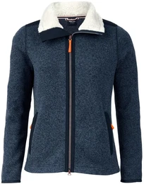 - Strickfleecejacke - Dunkelblau/Meliert - Gr.: M - blau - M