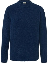 - Strickpullover - Dunkelblau/Meliert - Gr.: S - blau - S
