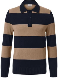 - Pullover mit Cashmere-Anteil - Blau/Gestreift - Gr.: M - blau - M