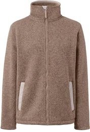 - Thermo-Strickfleece-Jacke - Braun/Meliert - Gr.: L - braun - L